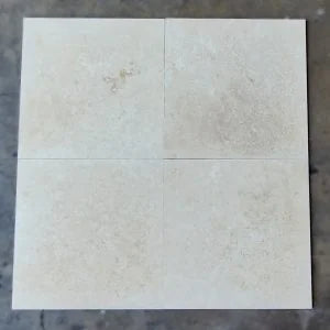 Ivory 24x24 Cross Cut Travertine Honed Filled Tile