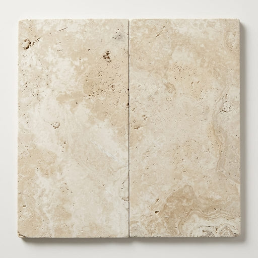 Ivory Travertine Tile 12x24 Tumbled close-up
