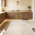 Ivory Travertine Tile 16x16 Tumbled — Kitchen floor