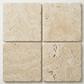Ivory Travertine Tile 18x18 Brushed Chiseled close-up