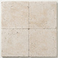 Ivory Travertine Tile 18x18 Tumbled close-up