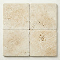Ivory Travertine Tile 24x24 Tumbled close-up