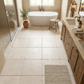 Ivory Travertine Tile 24x24 Tumbled — Primary Bath floor