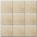 Ivory Travertine Tile 4x4 Tumbled close-up