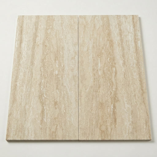 Ivory Vein Cut 18x36 Honed Travertine Tile close-up
