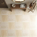 Ivory Vein Cut 24x24 Honed Travertine Tile — Foyer floor