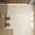 Ivory Vein Cut 24x24 Polished Travertine Tile — Kitchen floor
