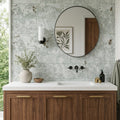 Jade 12x24 Honed Stone Marble & Dolomite Tile — Bathroom vanity wall