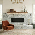 Jade 12x24 Honed Stone Marble & Dolomite Tile — Living Room fireplace surround