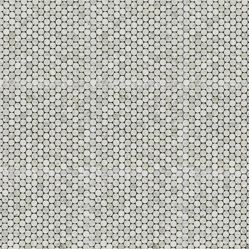 Jade Honed 3/4 Inch Penny Round Marble Mosaic