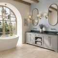 Jerusalem Stone Beige 8x8 8x16 16x16 16x24 Matte Limestone Tile — Bathroom floor