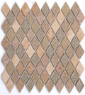 Jewel Swiss 11.5x12.5 Diamond Glass, Limestone, Resin Mosaic