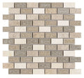 Jewel Swiss 11.75x11.75 Brick Glass,Limestone Mosaic