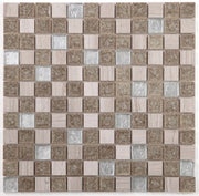 Jewel Swiss Grey New 11.75x11.75 Stone, Glass, Resin Mosaic