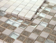Jewel Swiss Grey New 11.75x11.75 Stone, Glass, Resin Mosaic