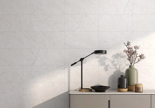 Jewels Mattia White 24x48 Polished Porcelain Tile