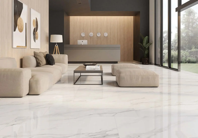 Jewels Vince White 24x48 Polished Porcelain Tile