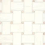 Jumbo Basketweave Dolomite with White Sand Honed 11.25x11.25 Marble Mosaic Tile
