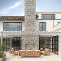 Jumbo Ledgers Malibu White 22x8 Wired Mesh Limestone Ledger Panel