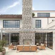 Jumbo Ledgers Malibu White 22x8 Wired Mesh Limestone Ledger Panel