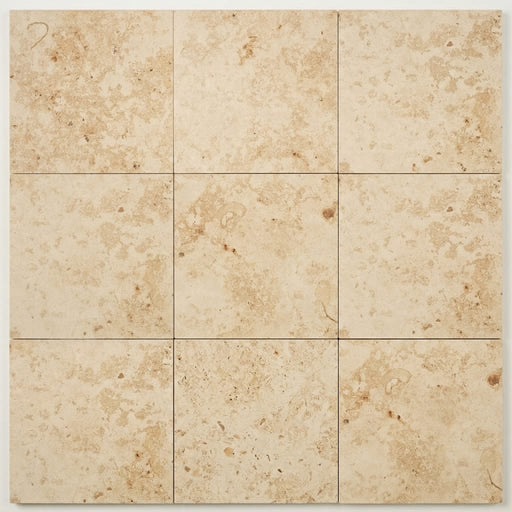 Jurastone Beige Limestone Tile 12x12 Honed 3/8 inch close-up