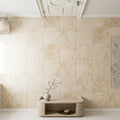 Jurastone Beige Limestone Tile 12x12 Honed 3/8 inch — Hallway floor