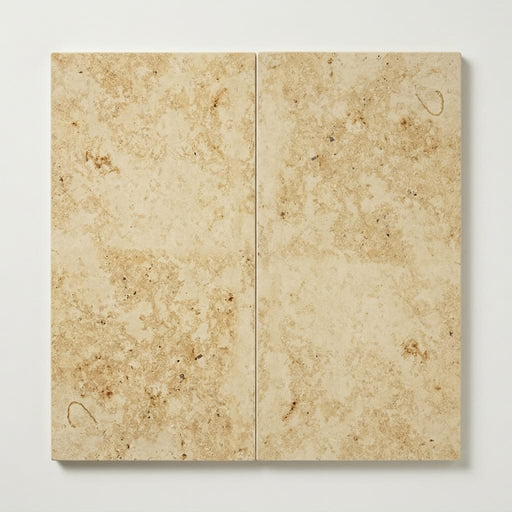 Jurastone Beige Limestone Tile 12x24 Honed 3/8 inch close-up