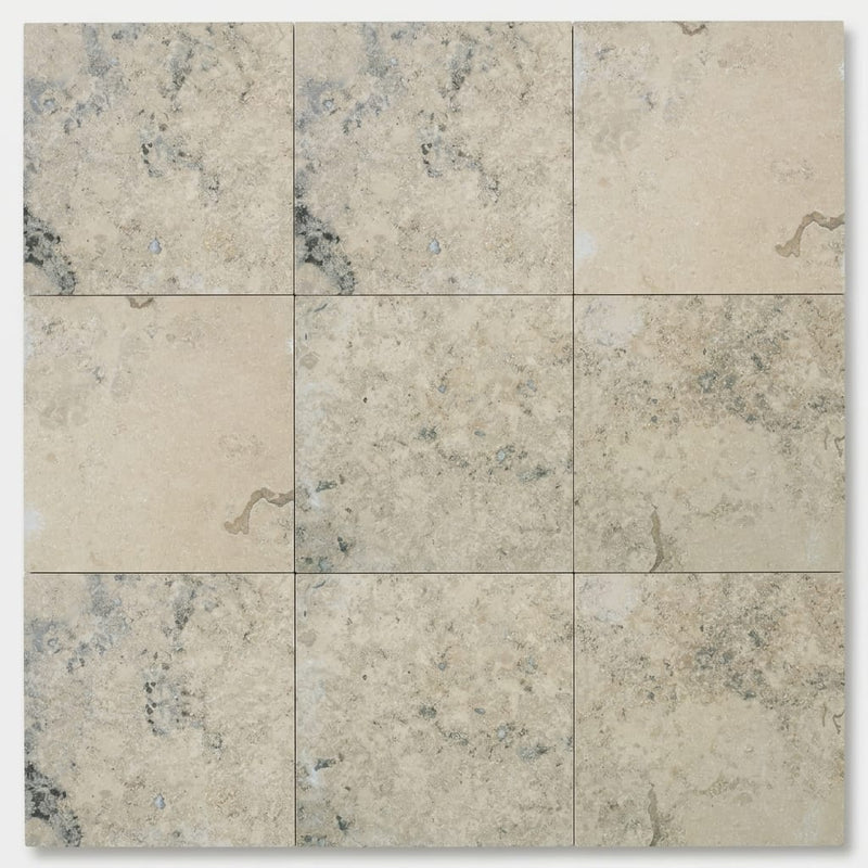 Jurastone Grey Limestone Tile 12x12 Honed 3/8 inch close-up