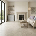 Jurastone Grey Limestone Tile 12x24 Honed 3/8 inch — Living Room floor