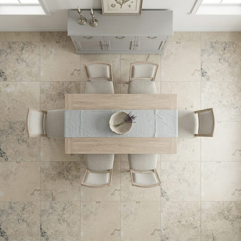 Jurastone Grey Limestone Tile 24x24 Honed — Dining Room floor