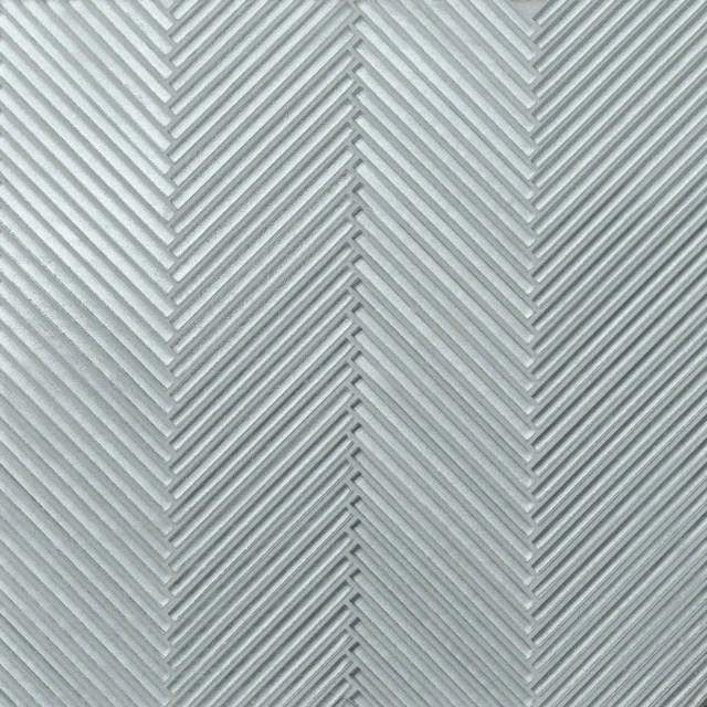 Kaikos Blue 11.25x11.25 Skinny Chevron All Glass Matte Mosaic