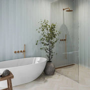 Kaikos Blue 11.25x11.25 Skinny Chevron All Glass Matte Mosaic