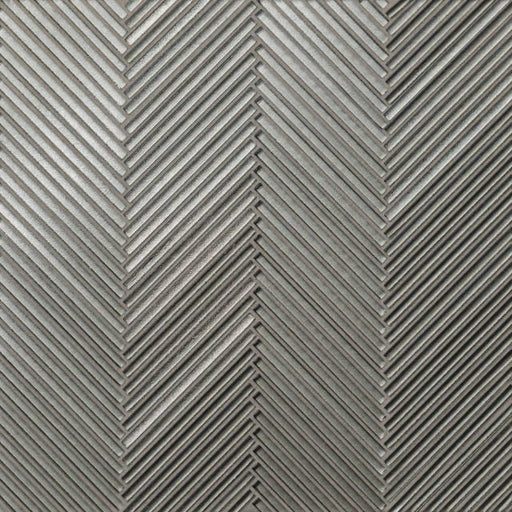 Kaikos Gray Matte Skinny Chevron All Glass 11.25x11.25 Mosaic
