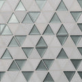 Kaikos Light Green & Oriental White 10x9.5 1-3/4 Triangle Glass/Stone Mosaic