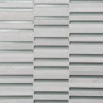 Kaikos Light Green & Oriental White 12x11.75 Stacked Glass/Stone Mosaic