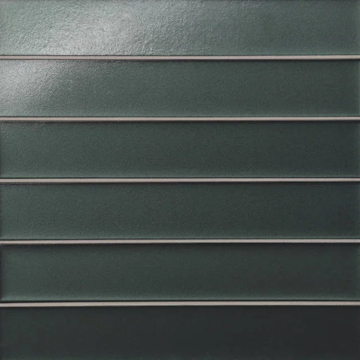 Kaikos Matte Dark Green 2x12 Glass Field Tile
