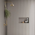 Kaikos Gray Matte Skinny Chevron All Glass 11.25x11.25 Mosaic