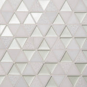 Kaikos Pearl & Oriental White 10x9.5 1-3/4 Triangle Glass/Stone Mosaic