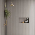 Kaikos Skinny Chevron Light Green 11.25x11.25 Matte Glass Mosaic Tile