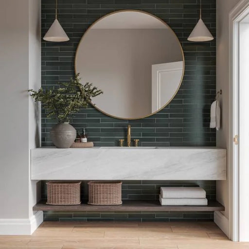 Kaikos Skinny Chevron All Glass Pearl Matte 11.25x11.25 Mosaic Tile