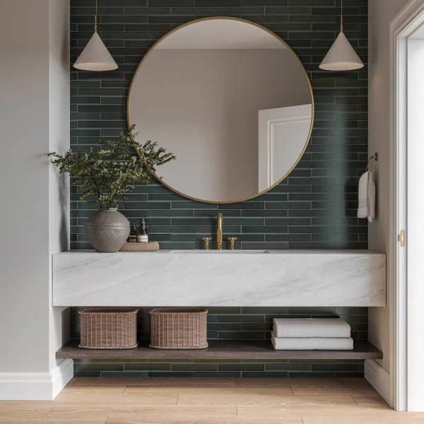 Kaikos Pearl & Oriental White 12x11.75 Stacked Glass/Stone Mosaic