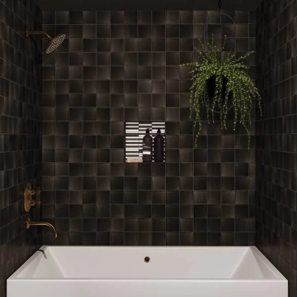 Kaikos Pearl & Oriental White 12x11.75 Stacked Glass/Stone Mosaic