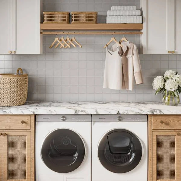 Kaikos Silver & White Carrara 10x9.5 Triangle Marble Mosaic