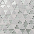 Kaikos Silver & White Carrara 10x9.5 Triangle Marble Mosaic