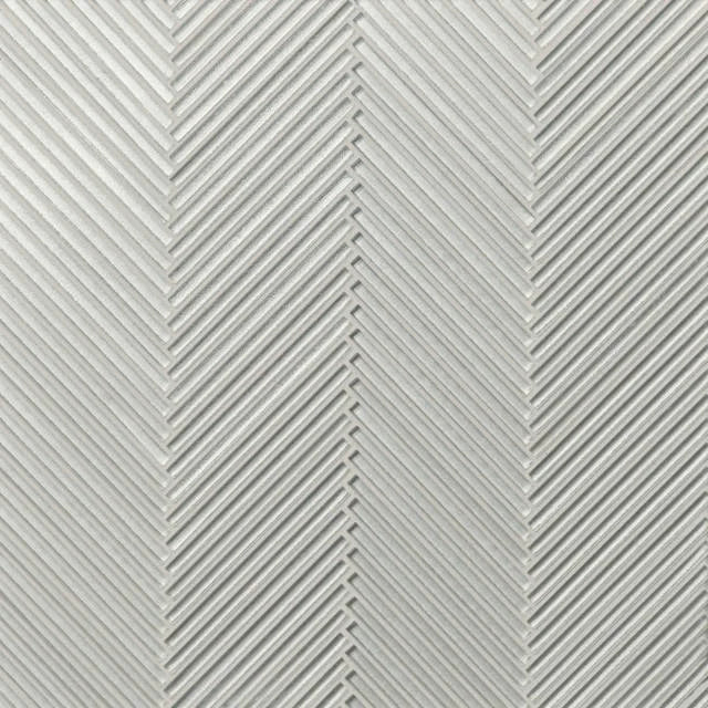 Kaikos Skinny Chevron All Glass Pearl Matte 11.25x11.25 Mosaic Tile