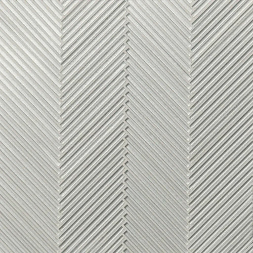 Kaikos Skinny Chevron All Glass Pearl Matte 11.25x11.25 Mosaic Tile