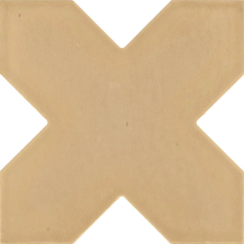 Kasbah Cross Fawn 5x5 Matte Ceramic Tile