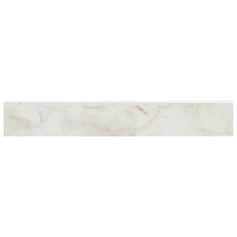 Kaya Calacatta Bianco 3x24 Bullnose Polished Porcelain Trim