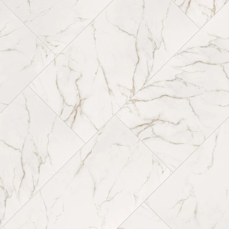 Kaya Calacatta Lucca 24x48 Polished Porcelain Marble Look Floor Tile