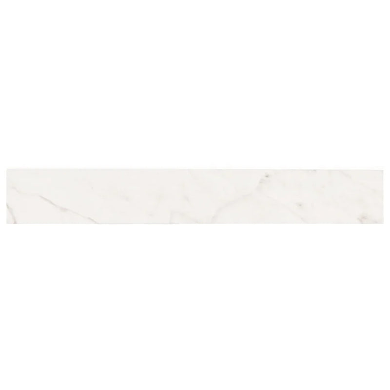 Kaya Calacatta Lucca 3x24 Bullnose Matte Porcelain Marble Look Tile Trim